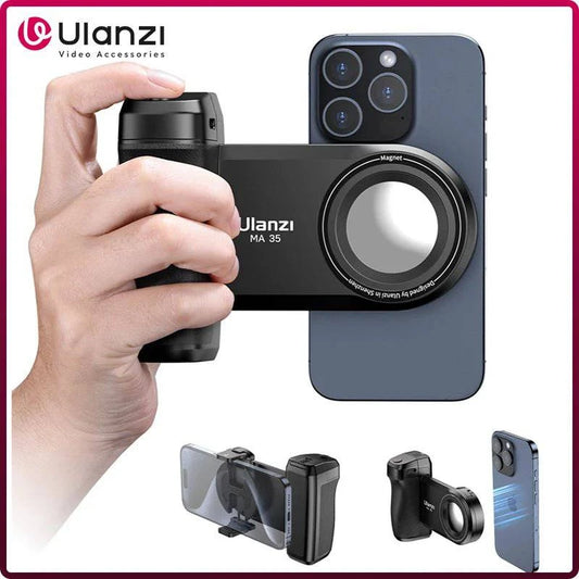 Ulanzi MA35 MagSafe Bluetooth Shutter Smartphone Camera Handle Grip Selfie Stablizer Vertical Horizontal Shooting for Phone - Inside The Bars