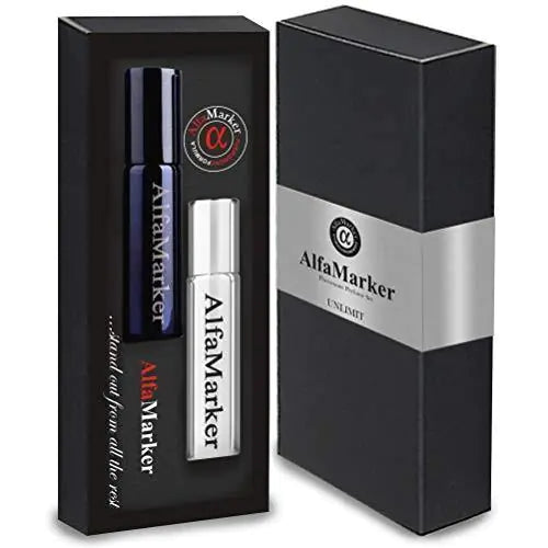 AlfaMarker Men’s Pheromone Cologne Set - 2x5 ml Irresistible Attraction Formula