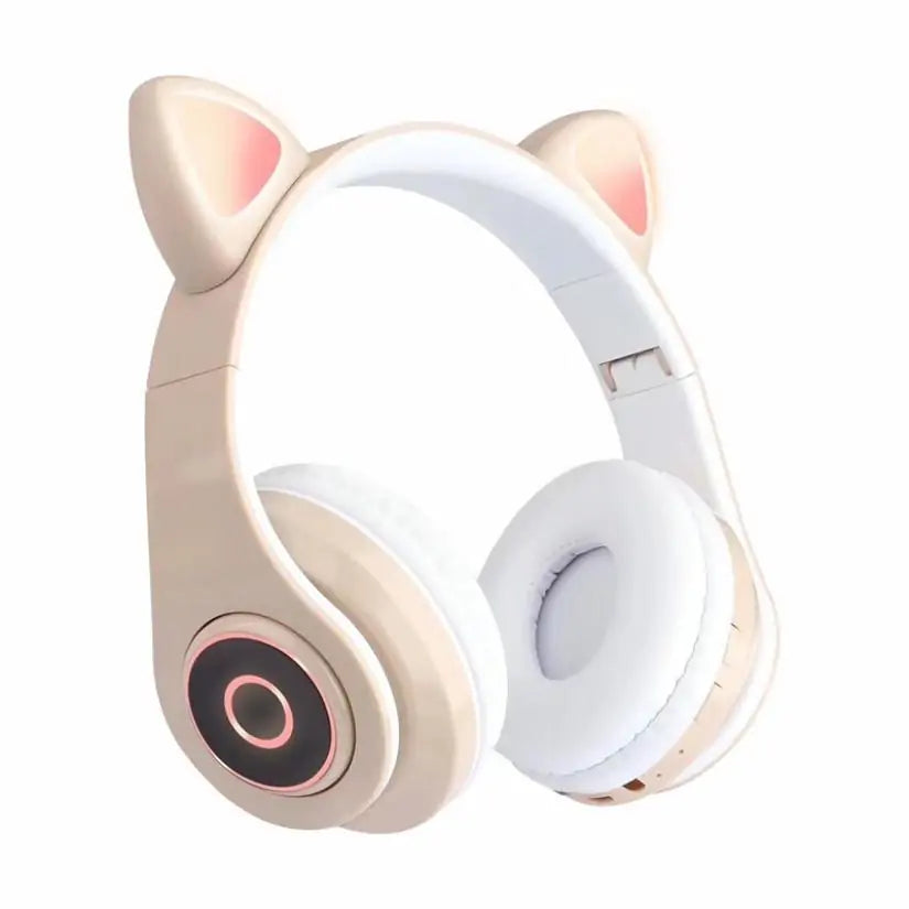 Wireless LED Cat Ear Headphones with Noise Isolation and TF Card Compatibility - Inside The Bars