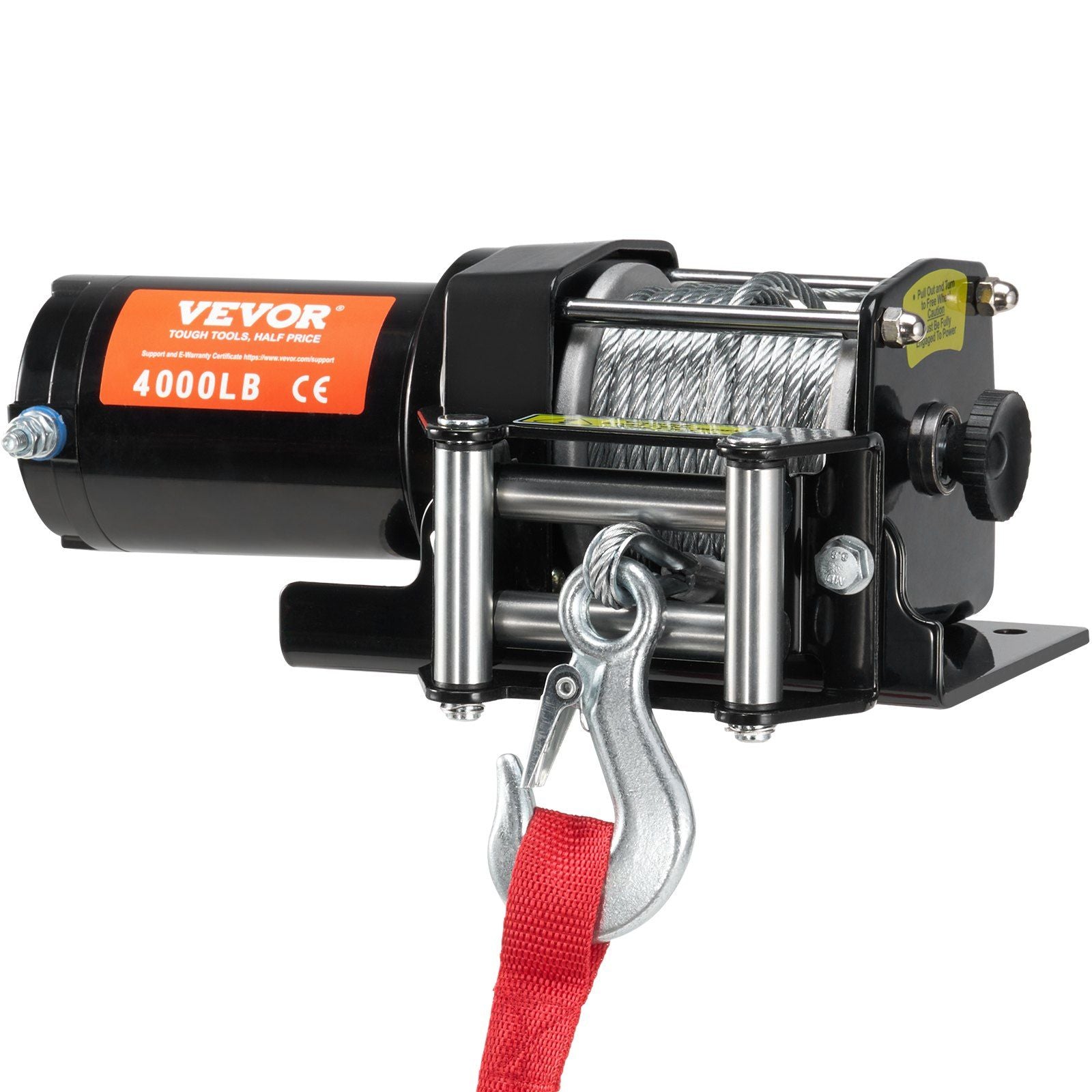 VEVOR Electric Winch ATV UTV 4000 lb Steel Cable Waterproof - Inside The Bars