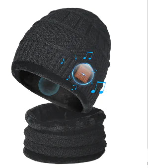 Bluetooth 5.0 Knit Beanie with Built-in Headphones and Microphone - Inside The Bars