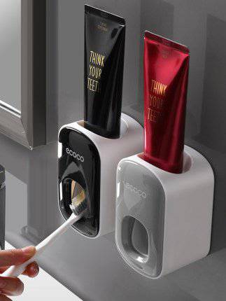 Wall Mounted Automatic Toothpaste Holder Bathroom Accessories Set Dispenser - Inside The Bars