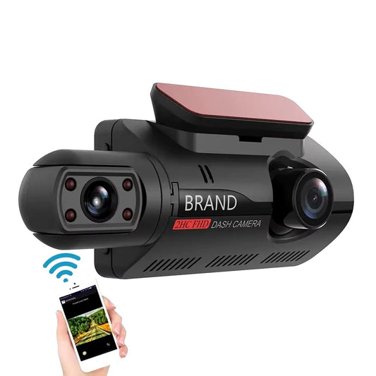 Wifi 1080P Car DVR 2 Camera Dashcam Wide Angle Small Dash Cam Dual Lens with Video Recorder - Inside The Bars