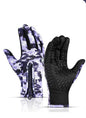 Winter Gloves Touch Screen Riding Motorcycle Sliding Waterproof Sports Gloves With Fleece - Inside The Bars