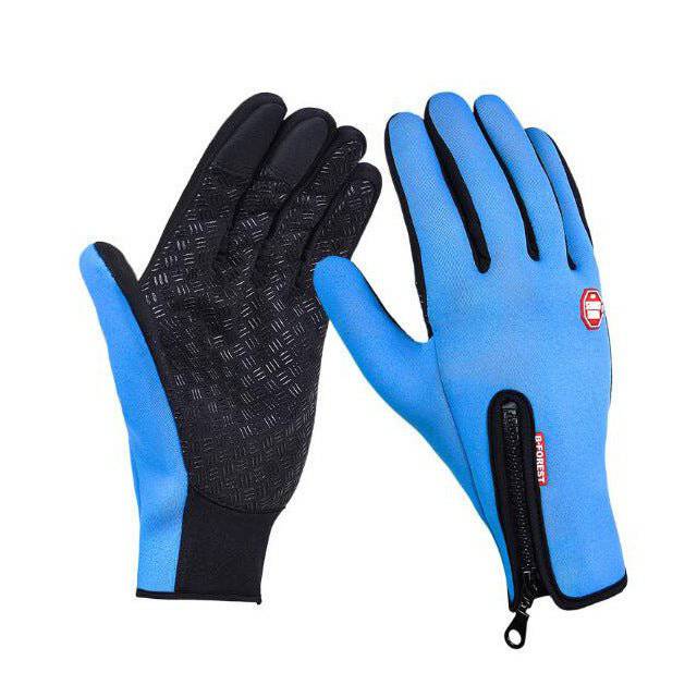 Winter Gloves Touch Screen Riding Motorcycle Sliding Waterproof Sports Gloves With Fleece - Inside The Bars