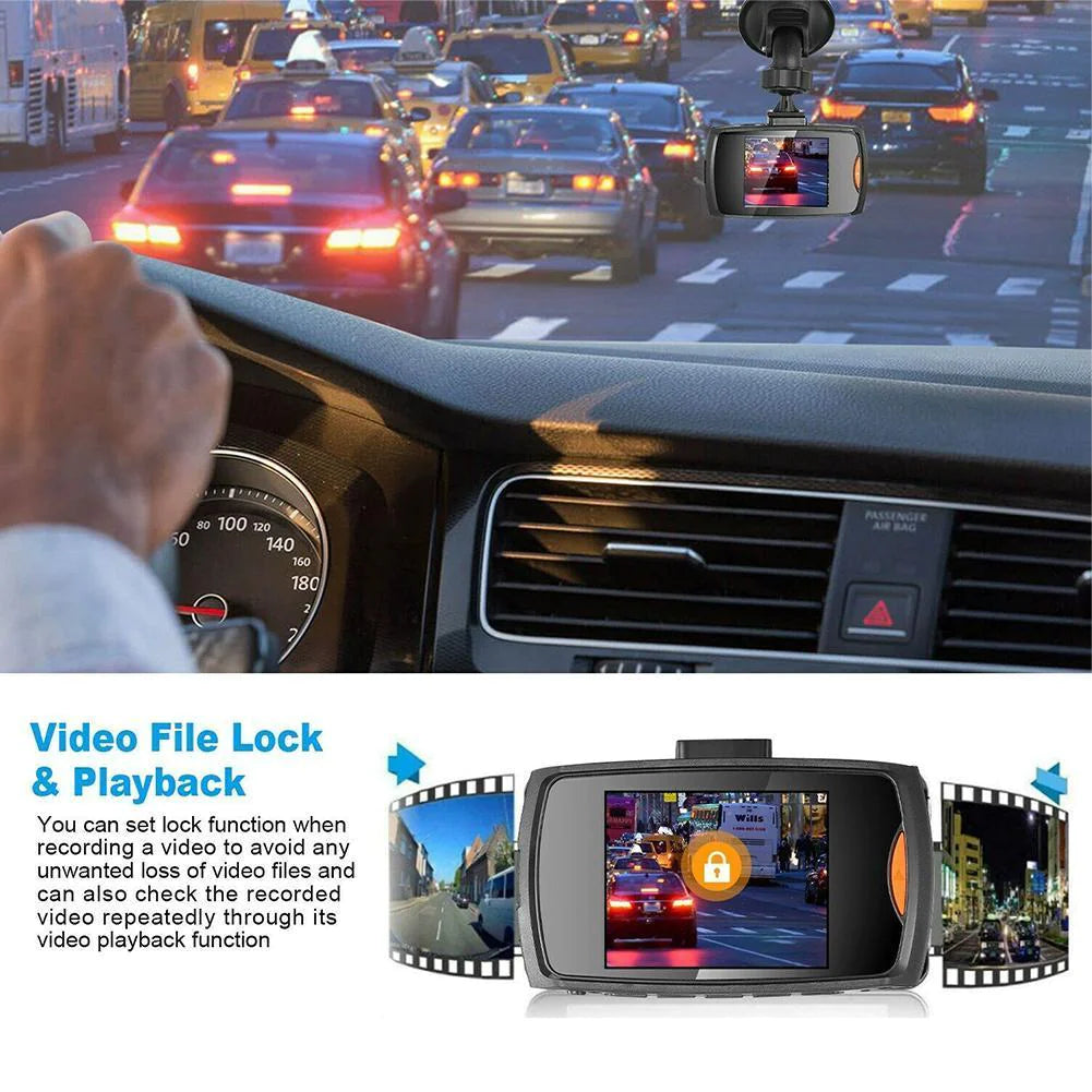 2.7'' Full HD 1080P Dual Lens Dash Cam with Night Vision & G-Sensor