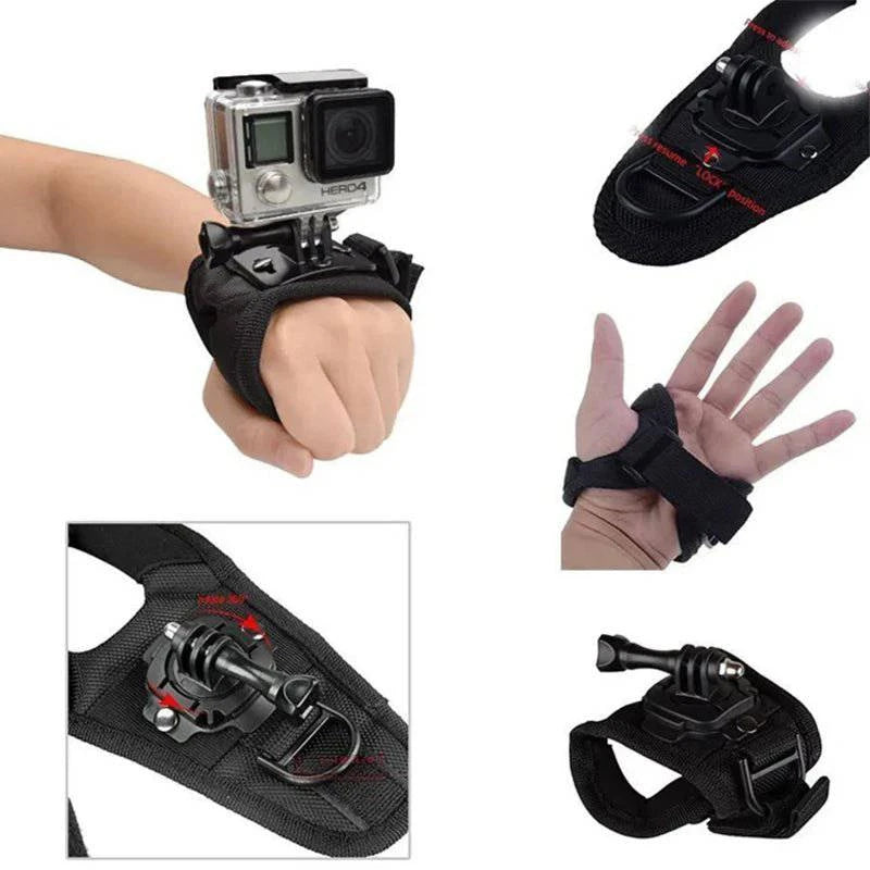 Wrist Strap Arm Plam Ankle Mount Band Holder Cycling Mount for GoPro 13 12 11 10 9 Insta360 X3 X4 DJI Action 5 Pro 4 Accessories - Inside The Bars