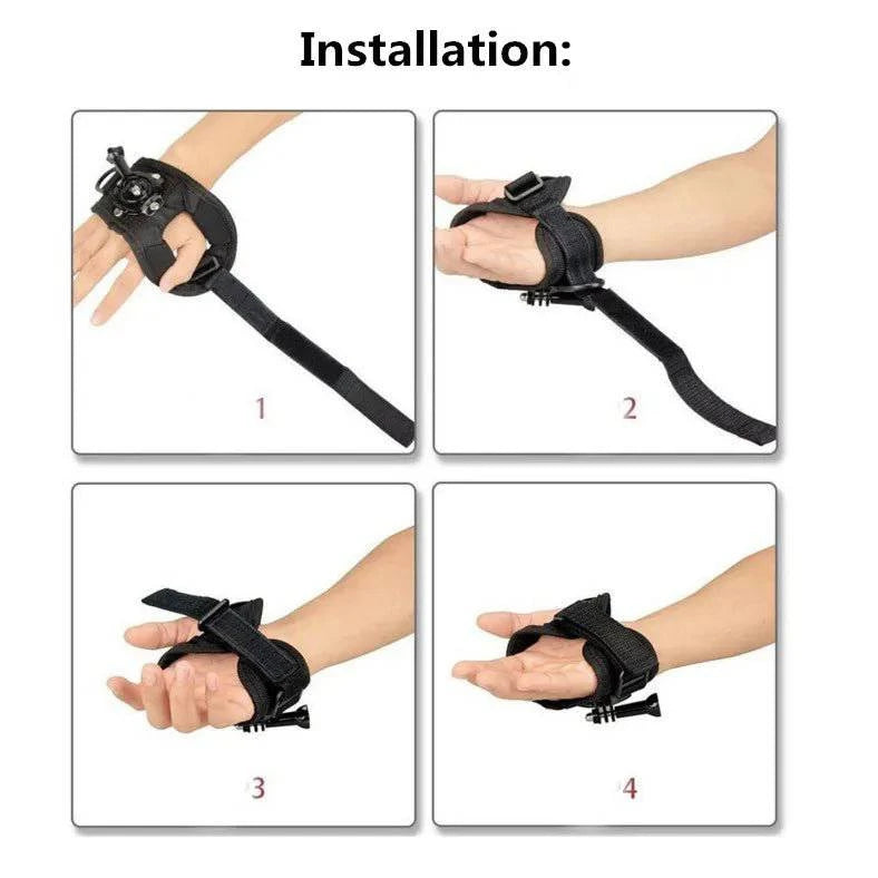 Wrist Strap Arm Plam Ankle Mount Band Holder Cycling Mount for GoPro 13 12 11 10 9 Insta360 X3 X4 DJI Action 5 Pro 4 Accessories - Inside The Bars