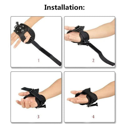 Wrist Strap Arm Plam Ankle Mount Band Holder Cycling Mount for GoPro 13 12 11 10 9 Insta360 X3 X4 DJI Action 5 Pro 4 Accessories - Inside The Bars