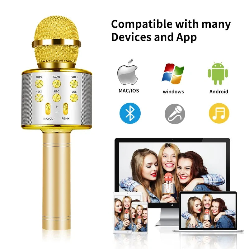 Wireless Bluetooth Karaoke Microphone for Ultimate Singing Fun